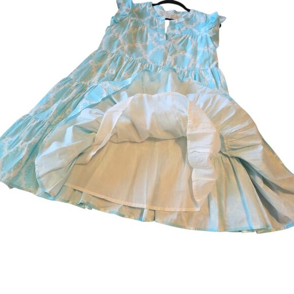 Roller Rabbit Tezza Pippa Dress Full Skirt Beach Inspired Cotton Poplin sz M - Picture 9 of 12